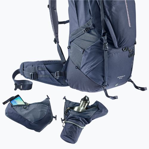 Комплект раница за трекинг Deuter Aircontact X 60 + 15 л мастило