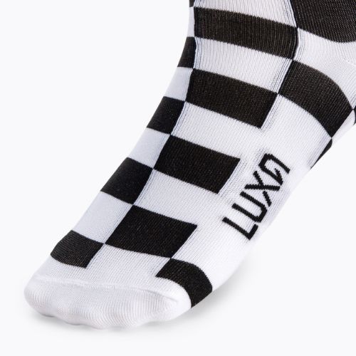 LUXA Squares чорапи за колоездене черно и бяло LUHE21SSQS