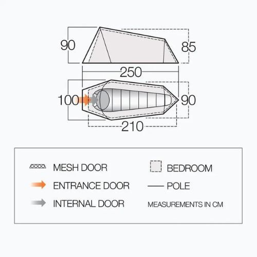 Vango Soul 100 green TERSOUL T15077 Палатка за трекинг за 1 лице