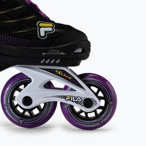 Детски ролкови кънки FILA Wizy G black/yellow magenta