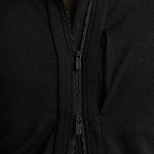 Мъжки потник Icebreaker Quantum III LS Zip Hood trekking black IB0A59JX0011