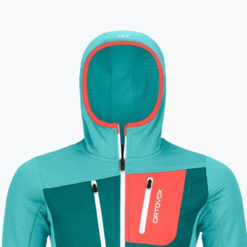 Дамско яке за трекинг ORTOVOX Fleece Grid Hoody ice waterfall