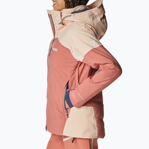 Дамско ски яке Columbia Powderkeg III Down dark coral/peach blossom
