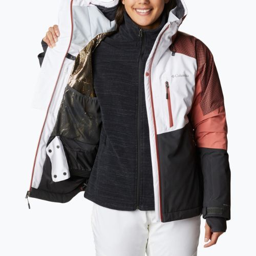 Дамско ски яке Columbia Snow Slab Blackdot черно и червено 2007551