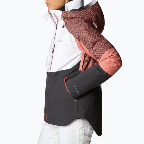 Дамско ски яке Columbia Snow Slab Blackdot черно и червено 2007551