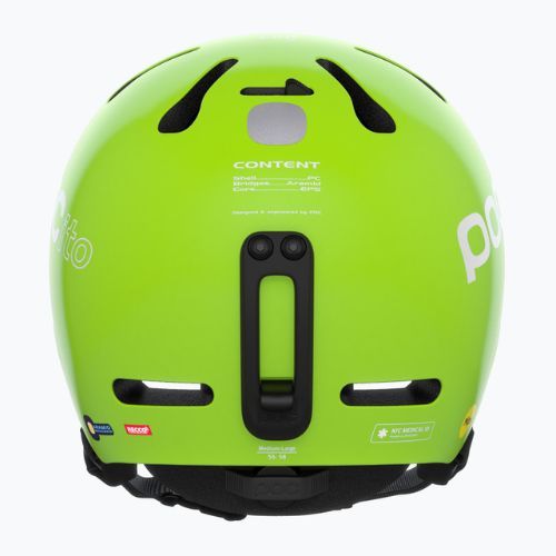 Детски ски каски POC POCito Fornix MIPS fluorescent yellow/green
