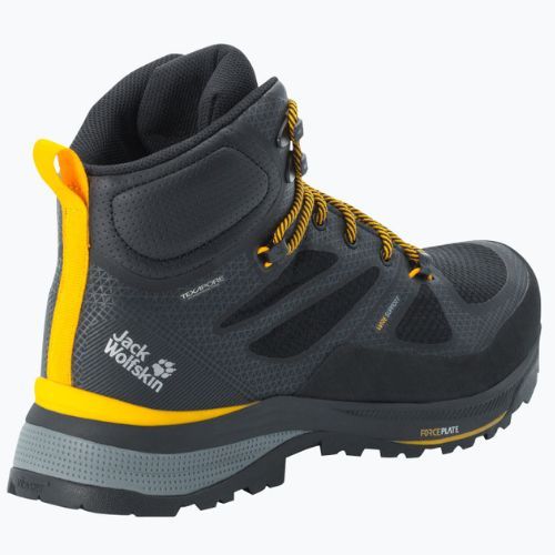 Jack Wolfskin мъжки ботуши за трекинг Force Striker Texapore Mid black/burly yellow xt 4038823