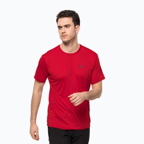 Мъжка тениска за трекинг Jack Wolfskin Tech red 1807071_2206