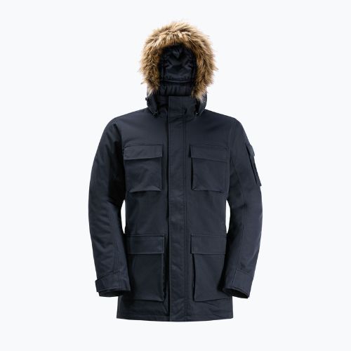 Пухено яке Jack Wolfskin Glacier Canyon Parka тъмносиньо 1107674_1010