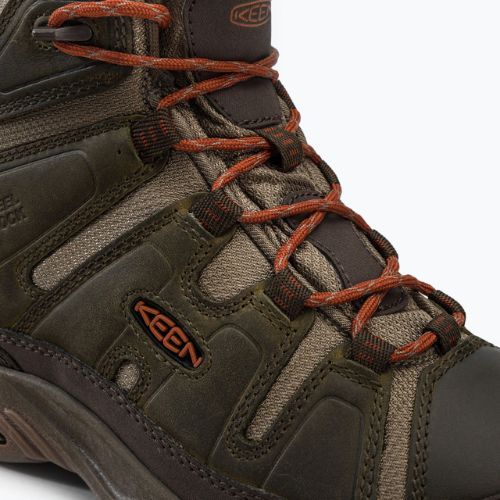 KEEN Circadia Mid WP мъжки ботуши за трекинг тъмна маслина/потърс глина