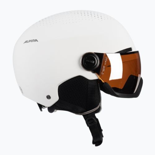 Ски каска Alpina Arber Visor Q Lite white matt
