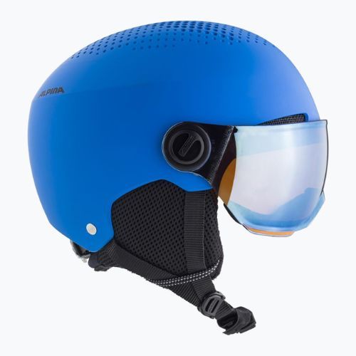 Детска ски каска Alpina Zupo Visor Q-Lite blue matt