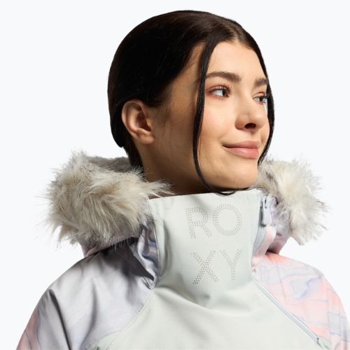 Дамско яке за сноуборд ROXY Chloe Kim Overhead gray violet marble