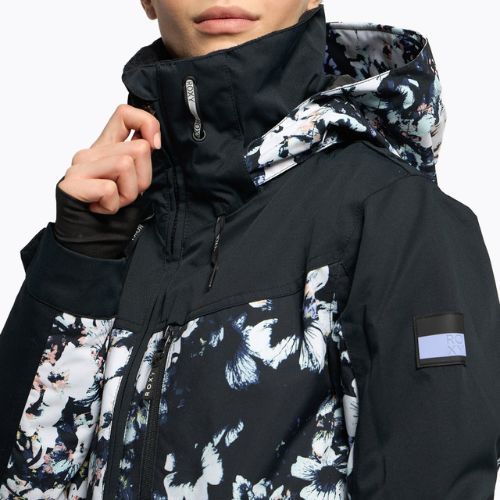 Дамско яке за сноуборд ROXY Presence Parka true black black flowers