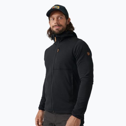 Мъжки суитшърт за трекинг Fjällräven Keb Fleece Hoodie black F81878