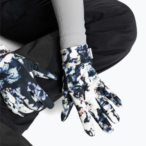 Дамски ръкавици за сноуборд ROXY Hydrosmart Liner 2021 true black black flowers