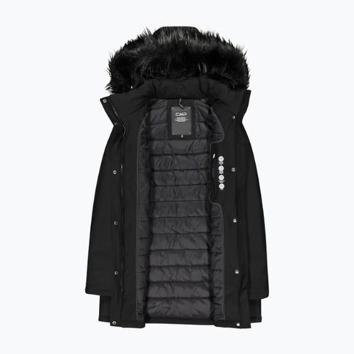 Дамско яке CMP Coat Zip Hood Rain Jacket Black 32K3196F/U901