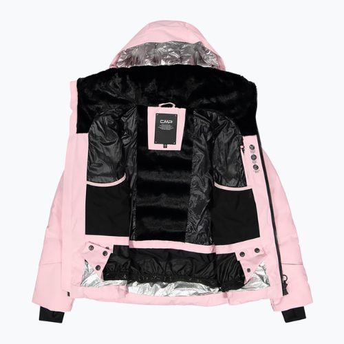 Дамско пухено яке CMP Fix Hood pink 32W0266