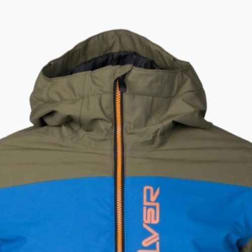 Детско яке за сноуборд Quiksilver Side Hit зелено-синьо EQBTJ03158