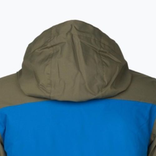 Детско яке за сноуборд Quiksilver Side Hit зелено-синьо EQBTJ03158