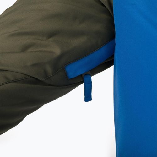 Детско яке за сноуборд Quiksilver Side Hit зелено-синьо EQBTJ03158