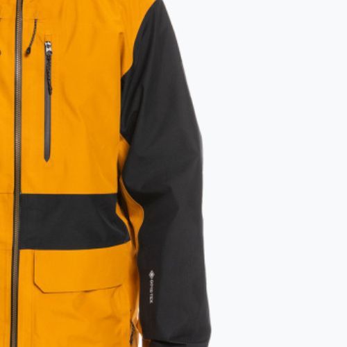 Мъжко яке за сноуборд Quiksilver Hlpro S Carlson 3l Gore-Tex жълто-черно EQYTJ03383