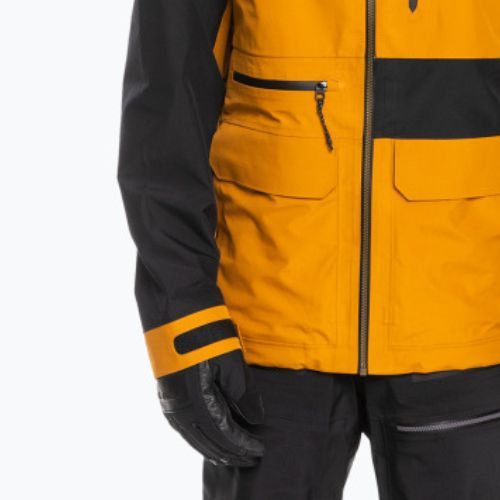 Мъжко яке за сноуборд Quiksilver Hlpro S Carlson 3l Gore-Tex жълто-черно EQYTJ03383