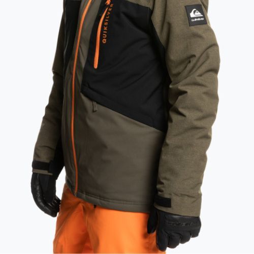 Мъжко яке за сноуборд Quiksilver Dawson зелено EQYTJ03389
