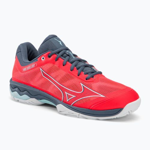 Дамски обувки за тенис Mizuno Wave Exceed Light AC Fierry Coral 2/White/China Blue 61GA221958