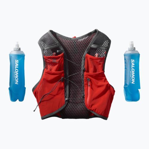 Salomon Active Skin 4 комплект раница за бягане червена LC1909200