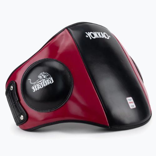 YOKKAO ударен тренировъчен колан за корем черен/червен BYPL-18