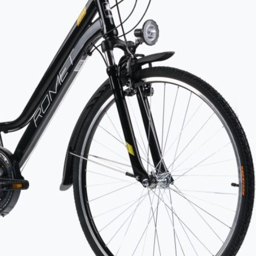 Дамски велосипед за трекинг Romet Gazela black/yellow R22A-TRE-28-19-P-468