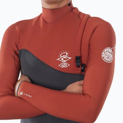 Мъжки бански Rip Curl E Bomb 2/2 mm Zip Free Grey-Red WSM8YE