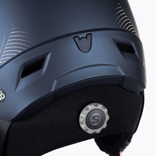 Дамска ски каска Salomon Icon LT Visor Photo Sigma S1-S3 navy blue L41529800