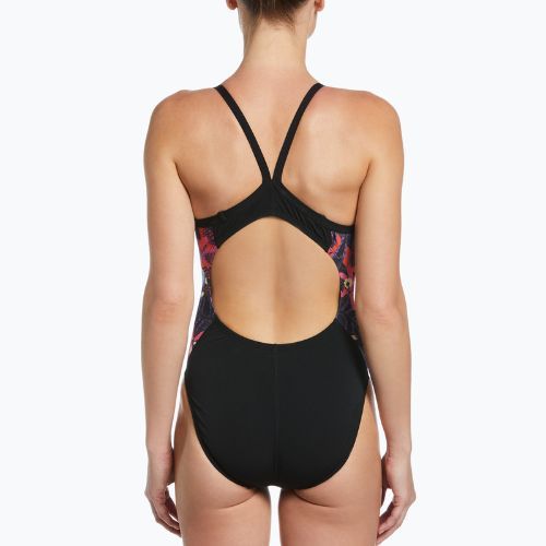 Дамски бански костюм от една част Nike Multiple Print Racerback Splice One black NESSC051-001