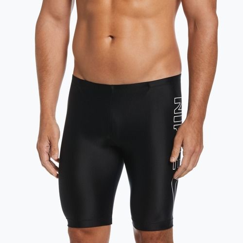 Мъжки бански Nike Multi Logo Swim Jammer Jet Black NESSC588