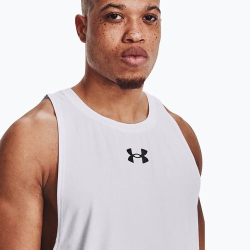 Under Armour Baseline Cotton Tank 100 мъжки баскетболен анцуг бяло и черно UAR-1361901100-100