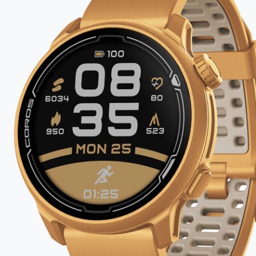 COROS PACE 2 Premium GPS Силиконова лента злато WPACE2 часовник