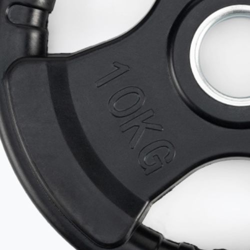 Гумирана чугунена тежест XTREXO черен RW10 10 kg