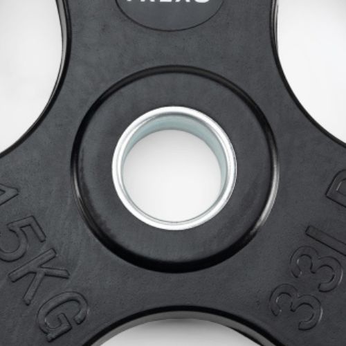 Гумирана чугунена тежест XTREXO черен RW15 15 kg