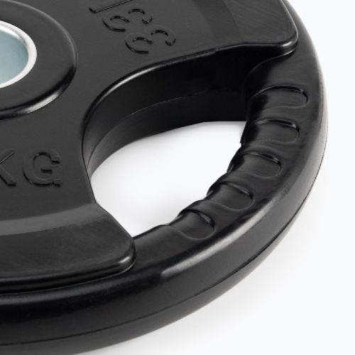 Гумирана чугунена тежест XTREXO черен RW15 15 kg