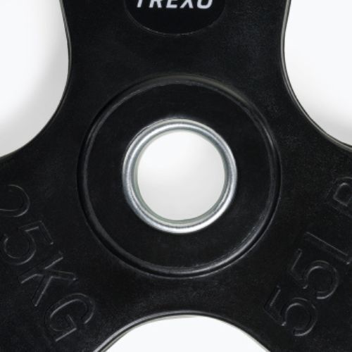 Гумирана чугунена тежест TREXO черен RW25 25 kg