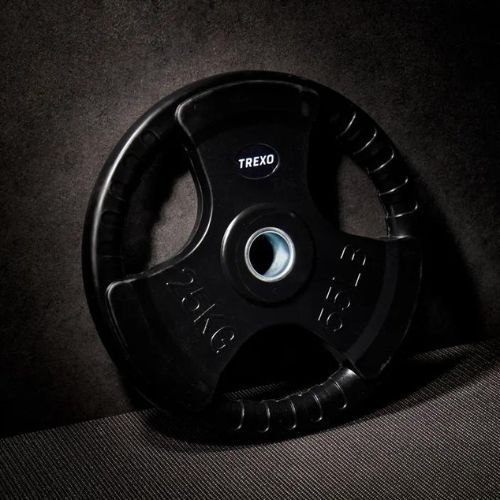 Гумирана чугунена тежест TREXO черен RW25 25 kg