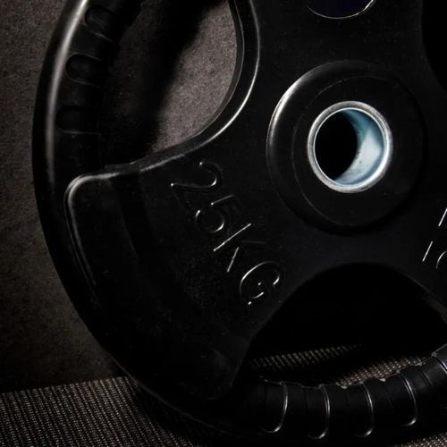 Гумирана чугунена тежест XTREXO черен RW25 25 kg