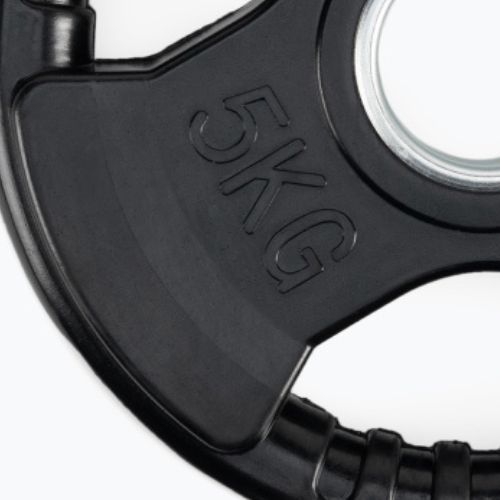 Гумирана чугунена тежест XTREXO черен RW5 5 kg