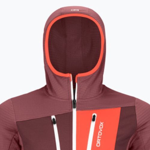 Дамски потник за трекинг ORTOVOX Fleece Grid Hoody mountain rose