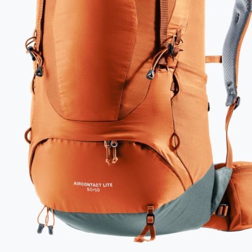 Раница за трекинг Deuter Aircontact Lite 50 + 10 л кестен/зеленчук