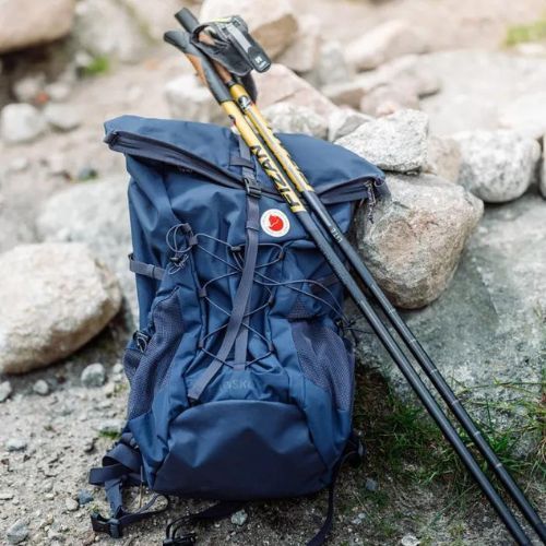 Fjällräven Abisko Hike Сгъваема раница 25 л раница за трекинг тъмно синьо F27222