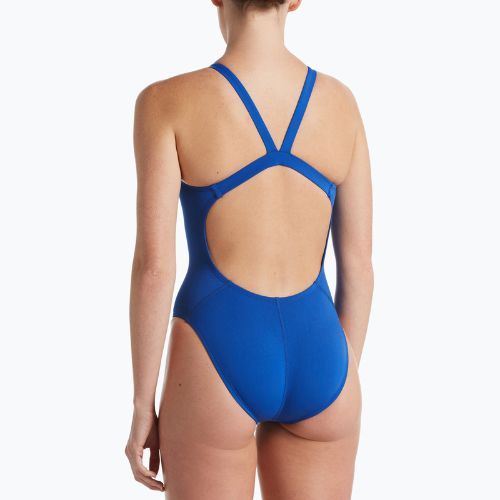Дамски бански костюм от една част Nike Hydrastrong Solid Fastback син NESSA001-494