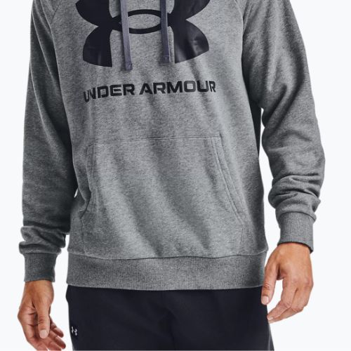 Мъжки суитшърт за тренировки Under Armour Rival Fleece Big Logo HD тъмно сив 1357093-012